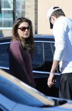 MILA KUNIS and Ashton Kutcher at a Nail Salon in Studio City