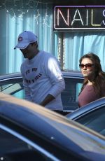 MILA KUNIS and Ashton Kutcher at a Nail Salon in Studio City