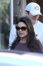 MILA KUNIS and Ashton Kutcher at a Nail Salon in Studio City