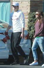 MILA KUNIS and Ashton Kutcher at a Nail Salon in Studio City