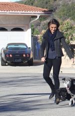 MILA KUNIS and Ashton Kutcher Walks Her Dogs Out in Los Angeles