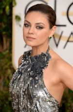 MILA KUNIS at 71st Annual Golden Globe Awards