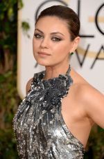 MILA KUNIS at 71st Annual Golden Globe Awards