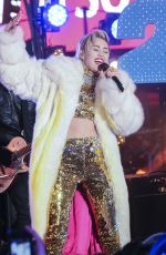 MILEY CYRUS Performs at Dick Clark’s New Year’s Rockin’ Eve with Ryan Seacrest in Los Angeles