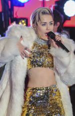 MILEY CYRUS Performs at Dick Clark’s New Year’s Rockin’ Eve with Ryan Seacrest in Los Angeles