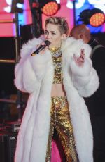 MILEY CYRUS Performs at Dick Clark’s New Year’s Rockin’ Eve with Ryan Seacrest in Los Angeles