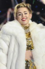 MILEY CYRUS Performs at Dick Clark’s New Year’s Rockin’ Eve with Ryan Seacrest in Los Angeles
