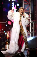 MILEY CYRUS Performs at Dick Clark’s New Year’s Rockin’ Eve with Ryan Seacrest in Los Angeles