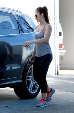 MINKA KELLY in Leggings and Tank Top Leaves a Gym in Los Angeles