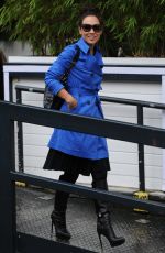 MYLEENE KLASS Leaving ITV Studios in London