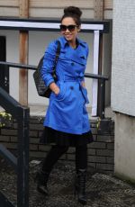 MYLEENE KLASS Leaving ITV Studios in London