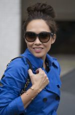 MYLEENE KLASS Leaving ITV Studios in London