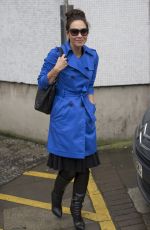 MYLEENE KLASS Leaving ITV Studios in London
