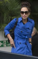 MYLEENE KLASS Leaving ITV Studios in London