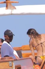 NAOMI CAMPBELL in Bikini at a Boat in Kenya