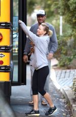 NAOMI WATTS Sends the Boys off to School