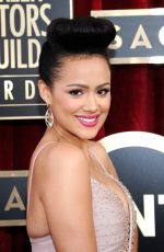 NATHALIE EMMANUEL at 2014 SAG Awards in Los Angeles