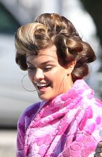 NINA AGDAL on the Set of Entourage