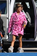NINA AGDAL on the Set of Entourage