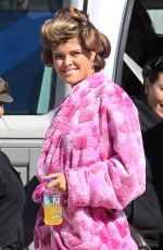 NINA AGDAL on the Set of Entourage
