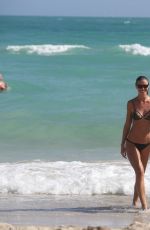 OLGA KENT and JULIA PEREIRA in Bikinis at a Beach in Miami