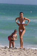 OLGA KENT and JULIA PEREIRA in Bikinis at a Beach in Miami