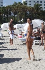 OLGA KENT and JULIA PEREIRA in Bikinis at a Beach in Miami