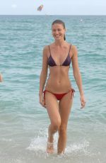 OLGA KENT in Bikini at a Beach in Miami