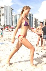 OLGA KENT in Bikini at a Beach in Miami