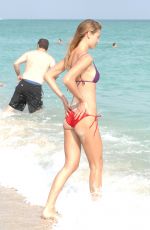 OLGA KENT in Bikini at a Beach in Miami