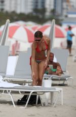 OLGA KENT in Bikini on the Beach in Miami