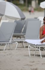 OLGA KENT in Bikini on the Beach in Miami