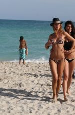 OLGA KENT in Tiny Bikini on the Beach in Miami