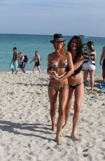 OLGA KENT in Tiny Bikini on the Beach in Miami