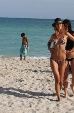 OLGA KENT in Tiny Bikini on the Beach in Miami