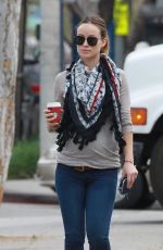 OLIVIA WILDE in Jeans Out and About in West Hollywood