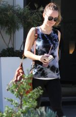 OLIVIA WILDE Leaves Earth Bar in Hollywood