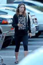 OLIVIA WILDE Without Makeup Leaves Pilate Class in Hollywood