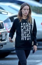 OLIVIA WILDE Without Makeup Leaves Pilate Class in Hollywood