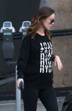 OLIVIA WILDE Without Makeup Leaves Pilate Class in Hollywood