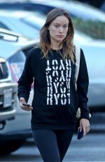 OLIVIA WILDE Without Makeup Leaves Pilate Class in Hollywood