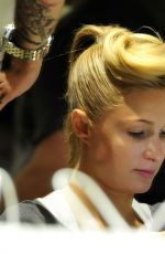 PARIS HILTON at Meche Salon in Los Angeles