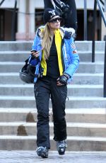 PARIS HILTON Hits the Aspen Slopes on Ajax Mountain
