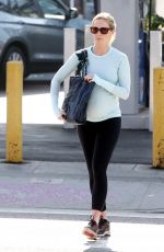 Pregnant EMILY BLUNT in Tights Out in West Hollywood