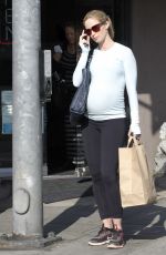 Pregnant EMILY BLUNT in Tights Out in West Hollywood