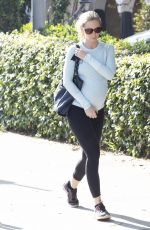 Pregnant EMILY BLUNT in Tights Out in West Hollywood