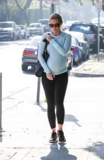 Pregnant EMILY BLUNT in Tights Out in West Hollywood