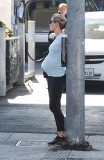 Pregnant EMILY BLUNT in Tights Out in West Hollywood