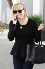 REESE WITHERSPOON in Jeans Out and About in Brentwood