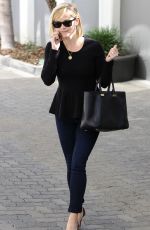 REESE WITHERSPOON in Jeans Out and About in Brentwood